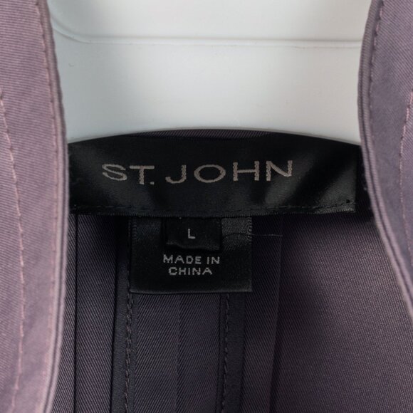 St. John PF/12 Purple Mock-Neck Blouson Jacket - Picture 8 of 9